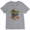 burger skull V-Neck Tee
