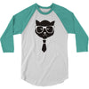 grumpy hipster cat 3/4 Sleeve Shirt