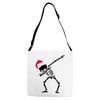skeleton dabbing christmas Adjustable Strap Totes