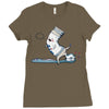 open wide Ladies Fitted T-Shirt