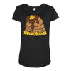 stacked pancakes Maternity Scoop Neck T-shirt
