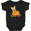corgi pumpkin Baby Bodysuit