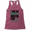 i wear emerald green for liver cancer awareness Racerback Tank