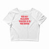 dry cleaning worker in the house Crop Top