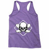 skate until the end black Racerback Tank
