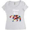 mama bear floral Women's Triblend Scoop T-shirt