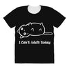 i can't adult today white logo All Over Women's T-shirt