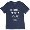 normal people scare me V-Neck Tee