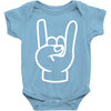 rock and roll throwing horns Baby Onesie