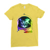 astronaut space cat Ladies Fitted T-Shirt