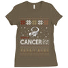 santa cancer  christmas ugly t shirts Ladies Fitted T-Shirt