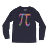 spring pi tshirts  flowery colorful pi day gifts Long Sleeve Shirts
