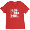 real men quilt V-Neck Tee