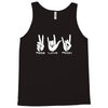 peace love rock funny Tank Top