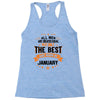 All Men Created Equal But The Best Born In January Racerback Tank