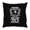 Never Underestimate Old Man Who Was Born July Throw Pillow