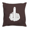 middle finger Throw Pillow