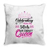 Celebrating With The 50th Birthday Queen Throw Pillow