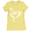music heart rock baseball Ladies Fitted T-Shirt