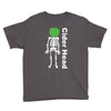 ciderhead cider drinking skeleton and apple Youth Tee