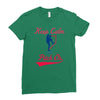keep calm and pitch on Ladies Fitted T-Shirt