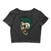 skull punk style Crop Top