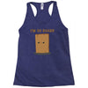 i'm so board  i'm so bored funny pun Racerback Tank