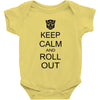 keep calm and roll out Baby Onesie