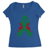 liver ribbon and rose Women's Triblend Scoop T-shirt