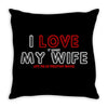 i love it when my wife lets me go mountain biking Throw Pillow