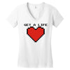 get a life Women's V-Neck T-Shirt