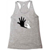 rabbit hand shadow Racerback Tank