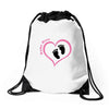 Baby Girl with Heart Any Name Customized Drawstring Bags