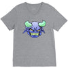 blue monster with horns V-Neck Tee