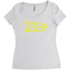 retro back to the future Women's Triblend Scoop T-shirt