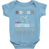 santa sagittarius christmas ugly t shirts Baby Onesie
