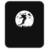 skiier moon moonlight silhouett Mousepad