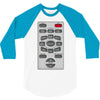 rude remote control, ideal funny birthday gift or present 3/4 Sleeve Shirt