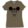 dead mickey mouse halloween Ladies Fitted T-Shirt