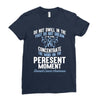 do not dwell in the past do not dream of the future concentrate the mi Ladies Fitted T-Shirt