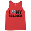 i love my soldier navy camouflage Tank Top