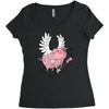 hell yeah piggy Women's Triblend Scoop T-shirt