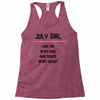 July Girl Racerback Tank