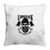 lumberjack skull Throw Pillow