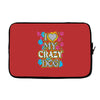 love my crazy dog Laptop sleeve