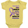 supporting the fighter, admiring the survivors, honoring the taken Baby Bodysuit