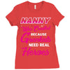 nanny was created because grandkids t shirt Ladies Fitted T-Shirt