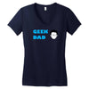 geek dad Women's V-Neck T-Shirt