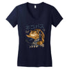 cat bus kong Women's V-Neck T-Shirt