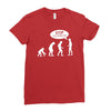banksy funny human evolution indie Ladies Fitted T-Shirt